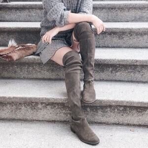 Stuart Weitzman Lowland Loden Suede Over The Knee Boot 35 INV13